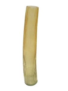 (28150) JARRON FLORERO CRISTAL CUERNO CURVADO BEIGE GRANDE - Picture 1 of 1