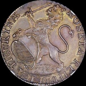 "RARE" FINEST & ONLY @ PCGS & NGC MS64 1758 TALER 1/2 SWITZERLAND KM#146 TONED