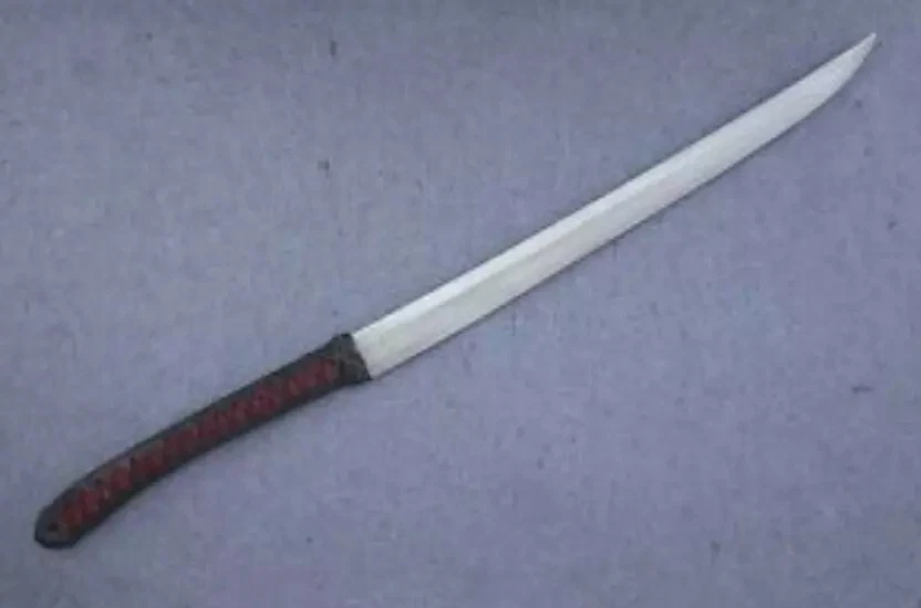 UBR PERSONALIZADO HECHO A MANO D2 HERRAMIENTA ACERO ESTILO JAPONÉS ESPADA CON FUNDA DE CUERO Foto 1 de 1