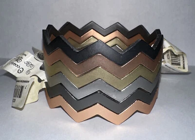 Ocasionalmente Hecho Conjunto de 6 Pulseras Patrón Entrelazado Plata Oro Rosa Colores Foto 1 de 4