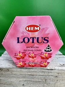 HEM Backflow Cone Incense (40 Cones) "Essence of India" LOTUS - Picture 1 of 4