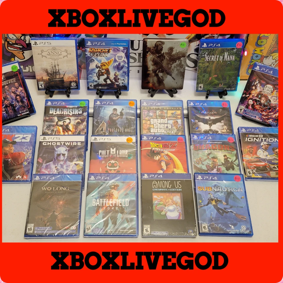 PS4 PS5 Video Games COD Black Ops Stardew AEW DBZ Skylanders WWE + More - U Pick - Image 1 of 1