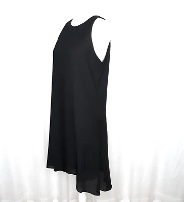 Belle Vere Sleeveless Black Asymmetrical Hem Keyhole Back Shift Sz 10 Pre-Owned - Image 1 of 4