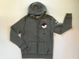 NWT Hollister By Abercrombie Men's Hoodie Sweatshirt Full Zip Grey Size S - Picture 1 of 9
