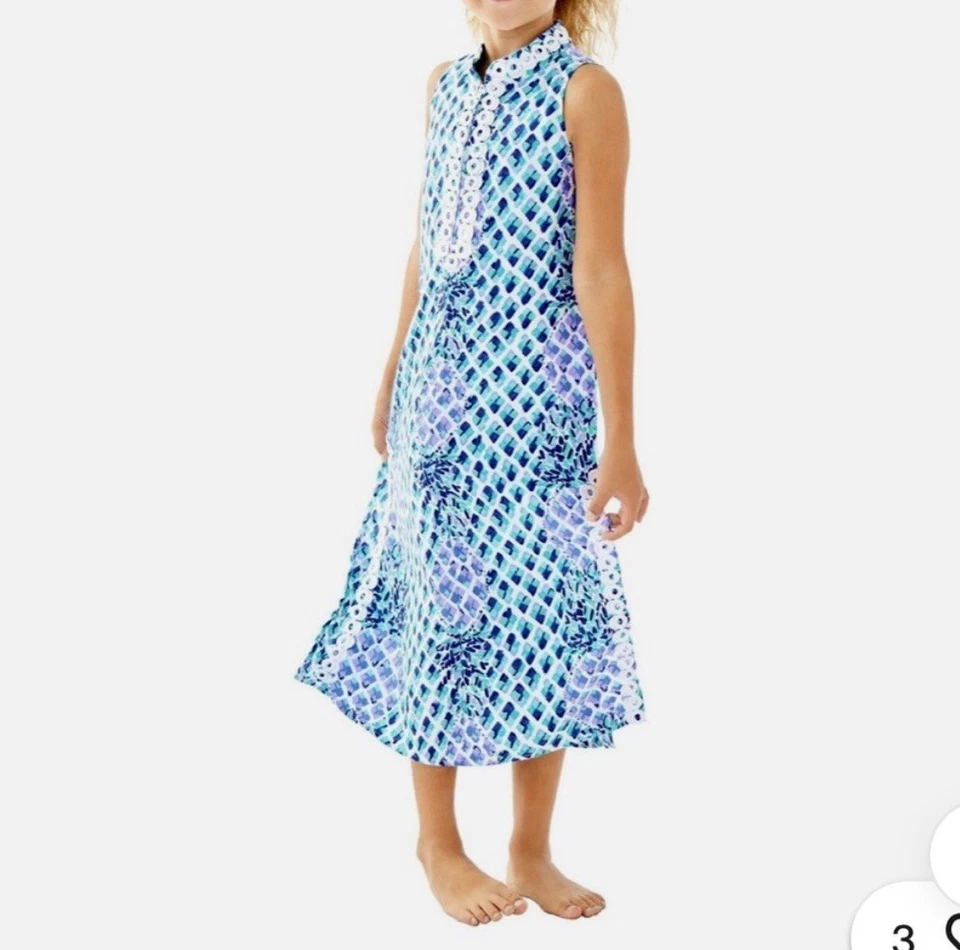 Lilly Pulitzer Novo com etiquetas Meninas Mini Jane Maxi Toe no Tamanho 8 - Imagem 1 de 4