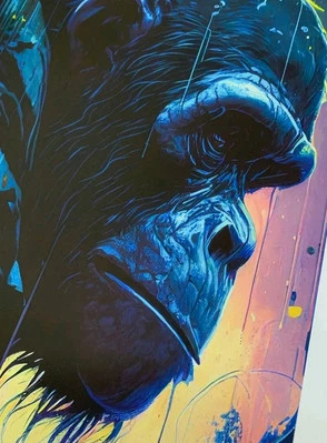 Chris Boyle edición limitada fuera de existencia firmado giclee Reino Unido arte callejero impresión Gorilla on the Run Foto 1 de 4