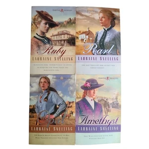 Lauraine Snelling Dakotah Treasures Series Books 1-4 Ruby Pearl Opal Amethyst - Imagen 1 de 5