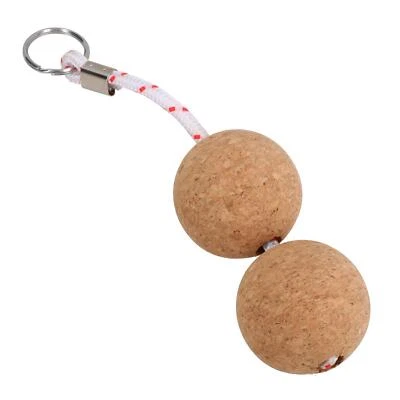 52mm Floating Cork Twin Ball Keyring Key Float Boat Fishing Sailing Buoyant Ring - Image 1 of 3