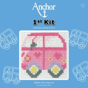 Anchor 1st Kit Camper Van Count Cross Stitch Craft Children Gift Present - Imagen 1 de 2