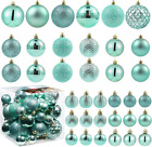 36Pcs Peacock Christmas Tree Decorations Balls 2023 Shatterproof Christmas Balls