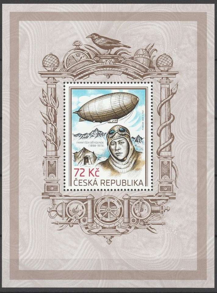 República Checa 2023 Zepelines, dirigibles bloque MNH Foto 1 de 1