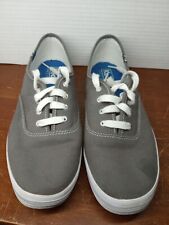 Keds Champion Casual Shoes Size 8.5 Gray Canvas Lace up Sneakers WF35186