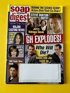 GENERAL HOSPITAL GH * STEVE BURTON September 17 2012 SOAP OPERA DIGEST MAGAZINE - Picture 1 of 8