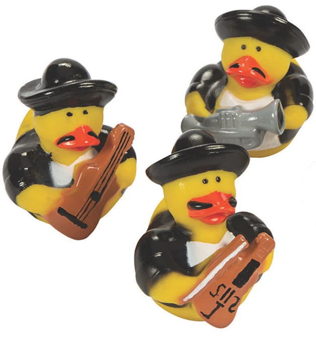 12 Vinyl Mariachi Band Rubber Ducks