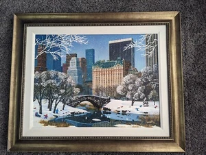 Vintage Alexander Chen Central Park In Winter Numbered GICLEE LTD Print Signed - Picture 1 of 11
