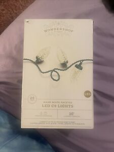 Wondershop 25ct LED C9 String Lights warm white transparent Decor Christmas NEW