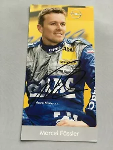Tarjeta de autógrafo MARCEL FÄSSLER DTM firmada OPEL 10 x 21 - Imagen 1 de 1