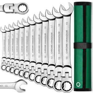 Llave de trinquete combinada con juego combinado de herramientas de trinquete flexible de doble propósito - Imagen 1 de 31