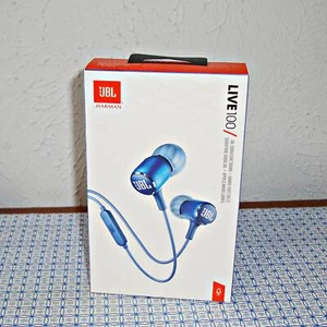 【NEW】JBL LIVE 100 - IN-EAR HEADPHONES WITH REMOTE & CARRY CASE - Picture 1 of 20