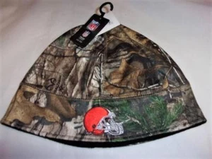 New Licensed Cleveland Browns Realtree Xtra Camo Fleece Beanie Hat Helmet __S135 - Picture 1 of 1