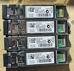 Cisco SFP-10G-SR Transceiver Module 4 pcs of Genuine Cisco SFP-10G-SR - Afbeelding 1 van 1