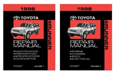 1998 Toyota 4-Runner Shop Service Repair Manual Book OEM - Image 1 of 4