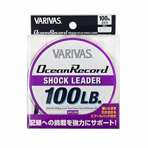VARIVAS VARIVAS Ocean Record Shock Leader Nylon 50m #24 100lb Nuevo Foto 1 de 1