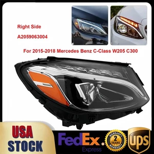 LED Headlight Right Side A2059063004 For 2015-18 Mercedes Benz C-Class W205 C300 - Picture 1 of 15