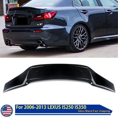 RT Style Gloss Black Duckbill RearTrunk Wing Spoiler For 06-13 LEXUS IS250 IS350 Foto 1 de 4