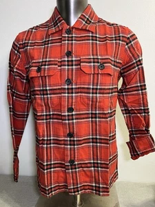 Banana Republic Soft Men's Red Plaid Flannel Shirt Size Medium New With Tags - Picture 1 of 6