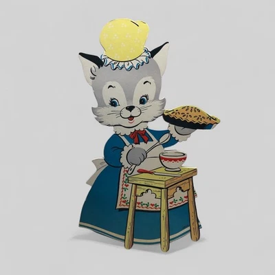 "De colección años 50 DOLLY TOY COMPANY Mamá Gatito Colgante de Pared 16""" Foto 1 de 4