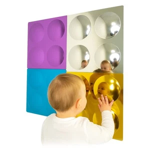 MagicMeadow Bubble Convex Mirror Panels | Sensory Wall Toy for Kids | Pack of 4 - Picture 1 of 10