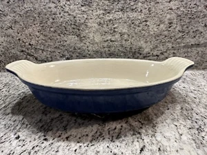 Le Creuset #20 French Blue Enameled Cast Iron Au Gratin Baking Casserole Dish - Picture 1 of 5