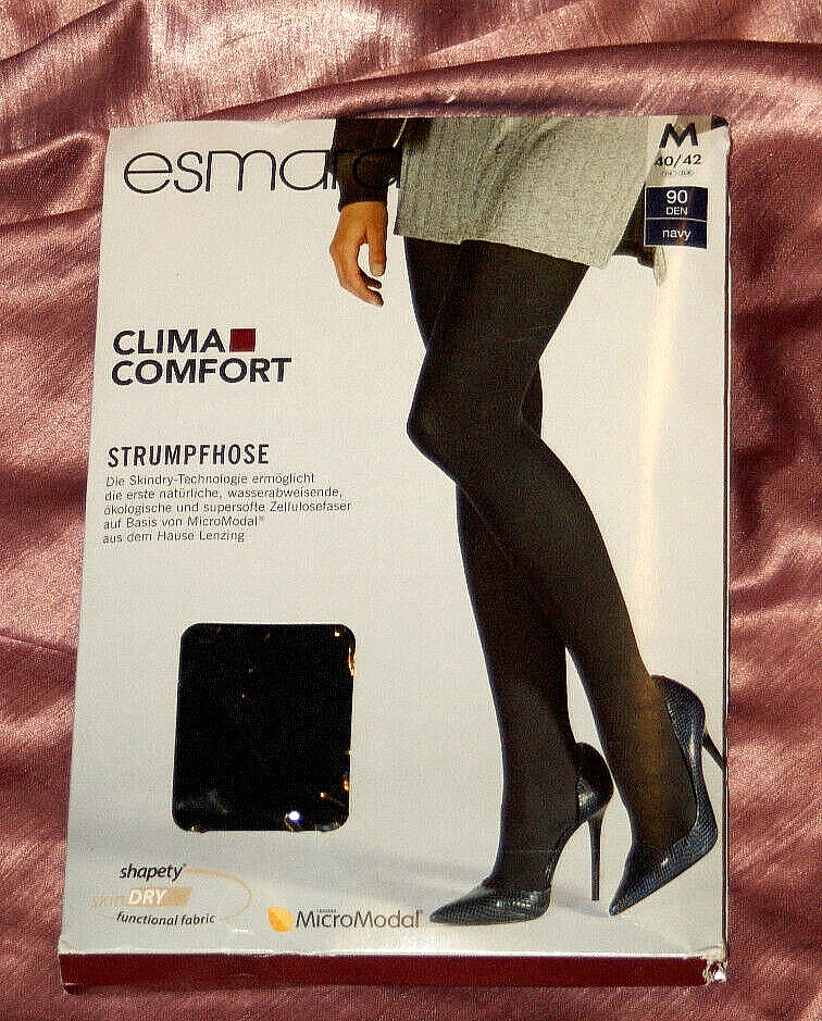 CLIMA COMFORT Strumpfhose*Collant*Tights  ***90 DEN *** navy 40/42 M - Bild 1 von 2