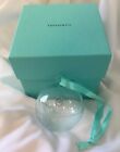 Tiffany & Co Blue Crystal Glass Ball Ornament~Christmas 2018~W/ Box Holiday Tree