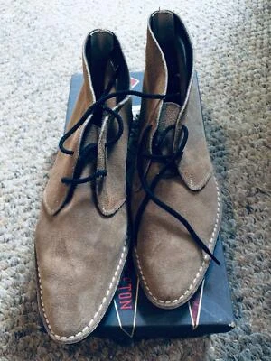 Botas/zapatos de gamuza de malta tardía Choco Ivy League de colección de los años 60 talla 6,5 B   Foto 1 de 4