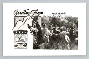 RPPC Greetings from Maryland MD B&W collage postcard unposted - Imagen 1 de 2