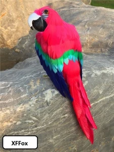 simulation red&blue parrot model foam&feather turned parrot bird gift about 30cm - Picture 1 of 1