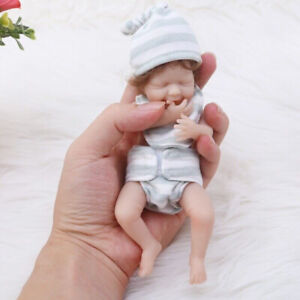 6 Zoll Realistische Reborn Puppe Miniatur Baby Vollsilikon Mini Mädchen Geschenk