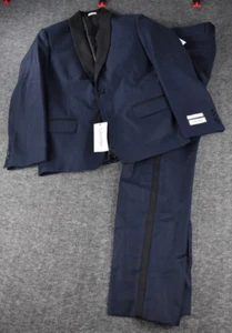 NWT Calvin Klein Big Boys 2-Piece Tuxedo Suit - Midnight Blue Sz 12 Regular $155 - Picture 1 of 6