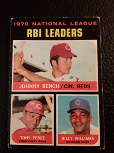1971 Topps Baseball 1970 AL/NL Leaders EX-EX+, inc. Bench,Yaz, Palmer, Killebrew