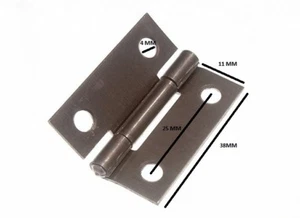 Cerniera butt porta armadio acciaio autocolore 38 mm 1 1/2" + viti 10 paia - Foto 1 di 1