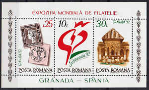 ROMANIA 1992 International Stamp Exhibition GRANADA `92