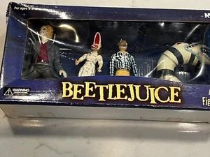 NECA BEETLEJUICE 4 PIECE FIGURINE SET 4' ACTION FIGURES BRAND NEW SEALED - Picture 1 of 7
