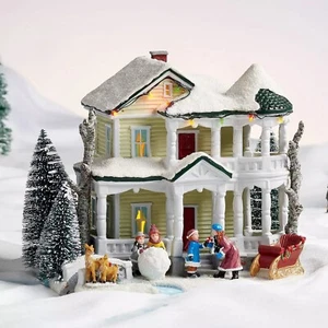 NEW St Nicholas Square Village ~ White Christmas House ~ 2022 Illuminated - Picture 1 of 5