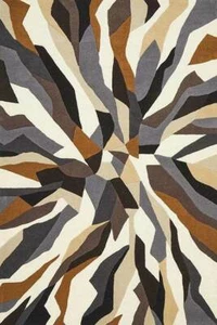 Calais Crack Emboss Multi Hand-Tufted 100% Wool Soft Area Rug Carpet - Picture 1 of 4