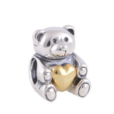 Pandora ALE Sterling Silver "lovely teddy bear" charm bead close out 791166