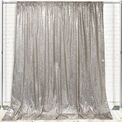 Glitz Sequin on Taffeta Drape/Backdrop 12ft x 104 Inches, Backdrops for Weddings - Image 1 of 4
