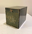 Vintage Green Metal Phillips Prescription File Box 1940's