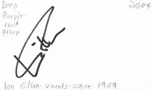 Ian Gillan Vocalist Deep Purple Rock Music Autographed Signed Index Card JSA COA - Picture 1 of 2